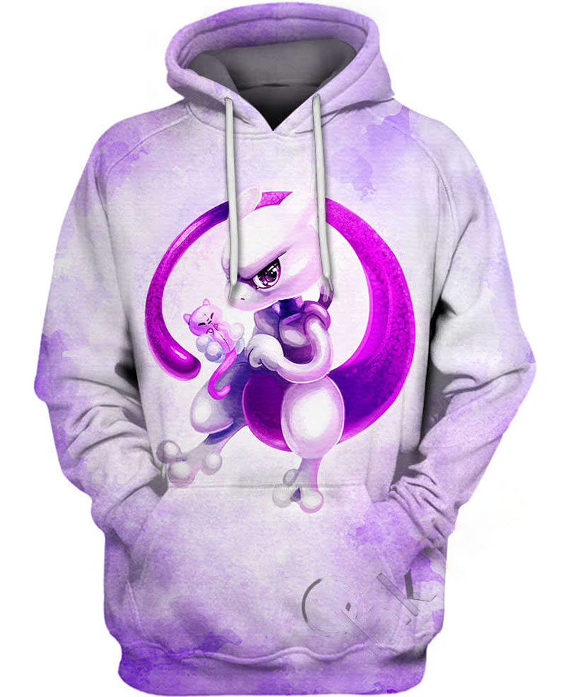 Mewtwo Chibi Hoodie 3D