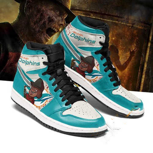 Miami Dolphins Horror Custom Air Jordan Shoes