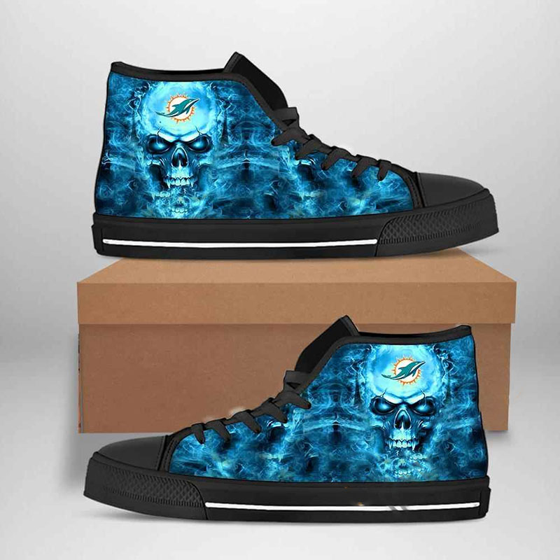 Miami Dolphins Nfl Football High Top Shoes