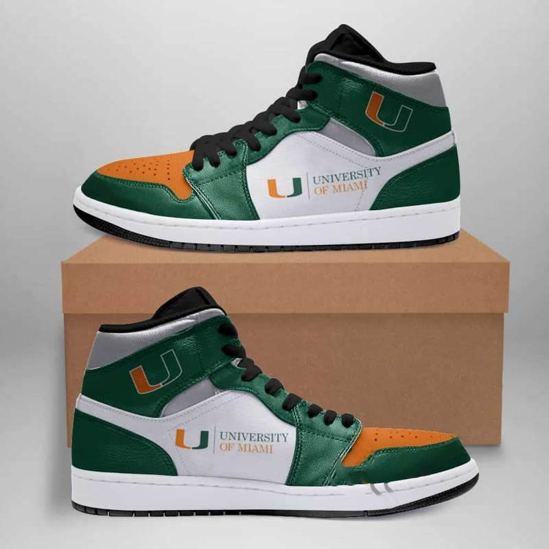 Miami Hurricanes American Football Custom Air Jordan Shoes 9 Miami Hurricanes American Football Custom Air Jordan Shoes
