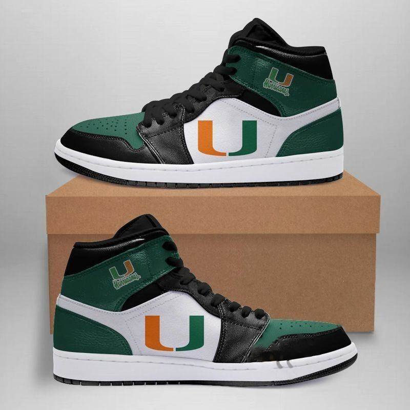 Miami Hurricanes Custom Air Jordan Shoes
