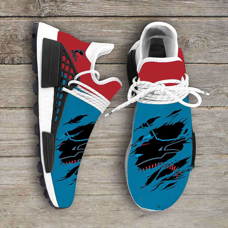 Miami Marlins MLB NMD Human Shoes 6 Miami Marlins MLB NMD Human Shoes