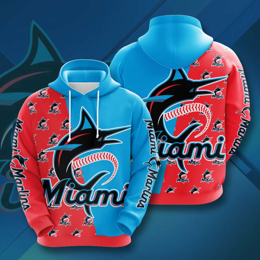 Miami Marlins Custom Hoodie 3D 4 Miami Marlins Custom Hoodie 3D