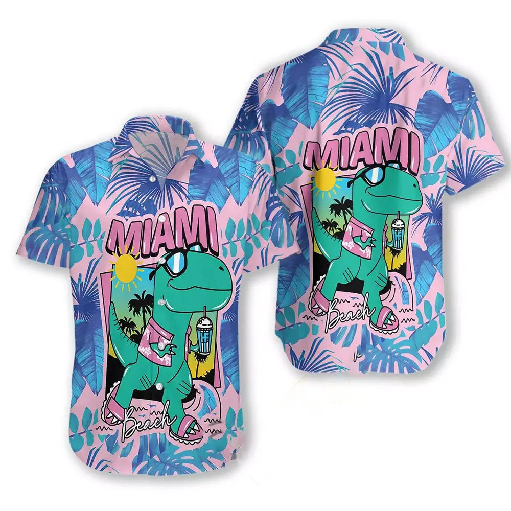 Miami South Beach Cool T- Rex Dinosaur Hawaiian shirts 13 Miami South Beach Cool T- Rex Dinosaur Hawaiian shirts