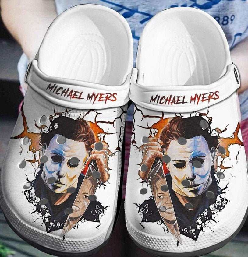 Michael Myers Face Crocs Clog Shoes 3 Michael Myers Face Crocs Clog Shoes