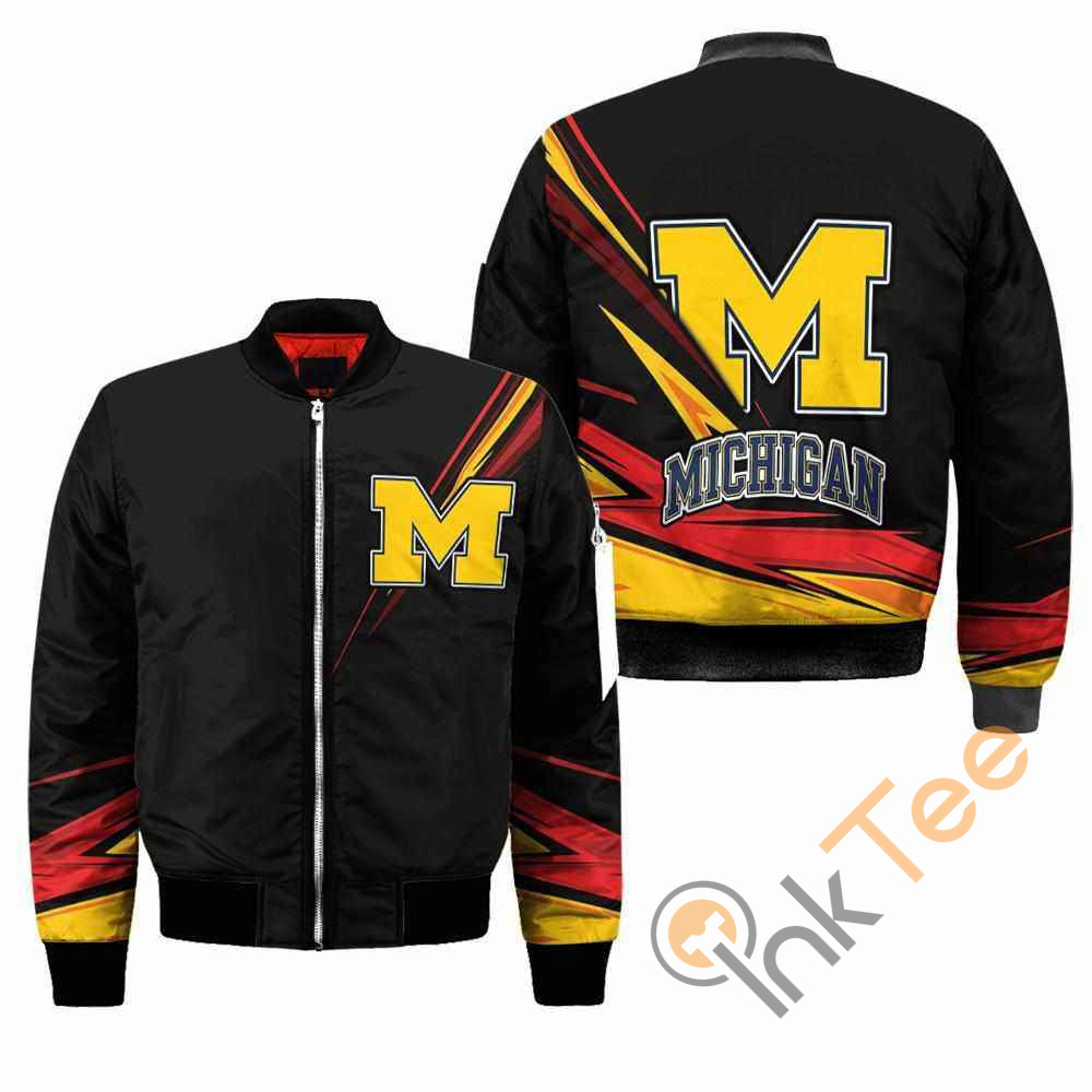 Michigan Wolverines NCAA Black Apparel Best Christmas Gift For Fans Bomber Jacket