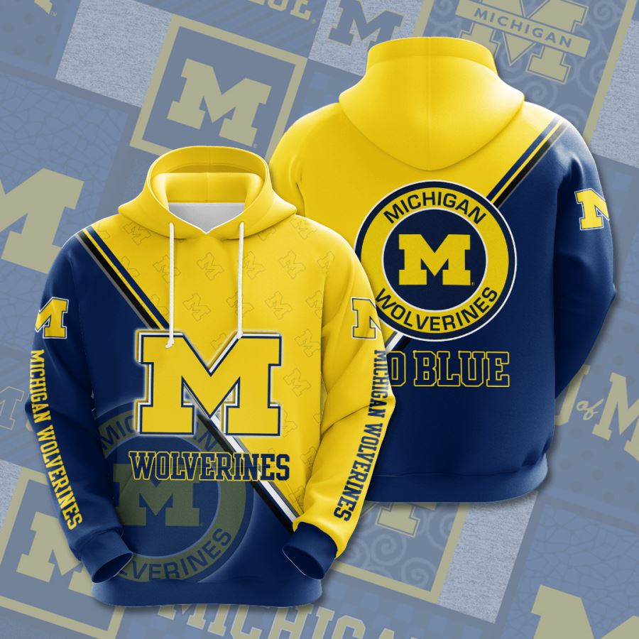 Michigan Wolverines Custom Hoodie 3D 4 Michigan Wolverines Custom Hoodie 3D