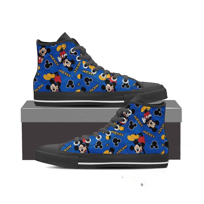 Mickey Seamless Pattern High Top Shoes