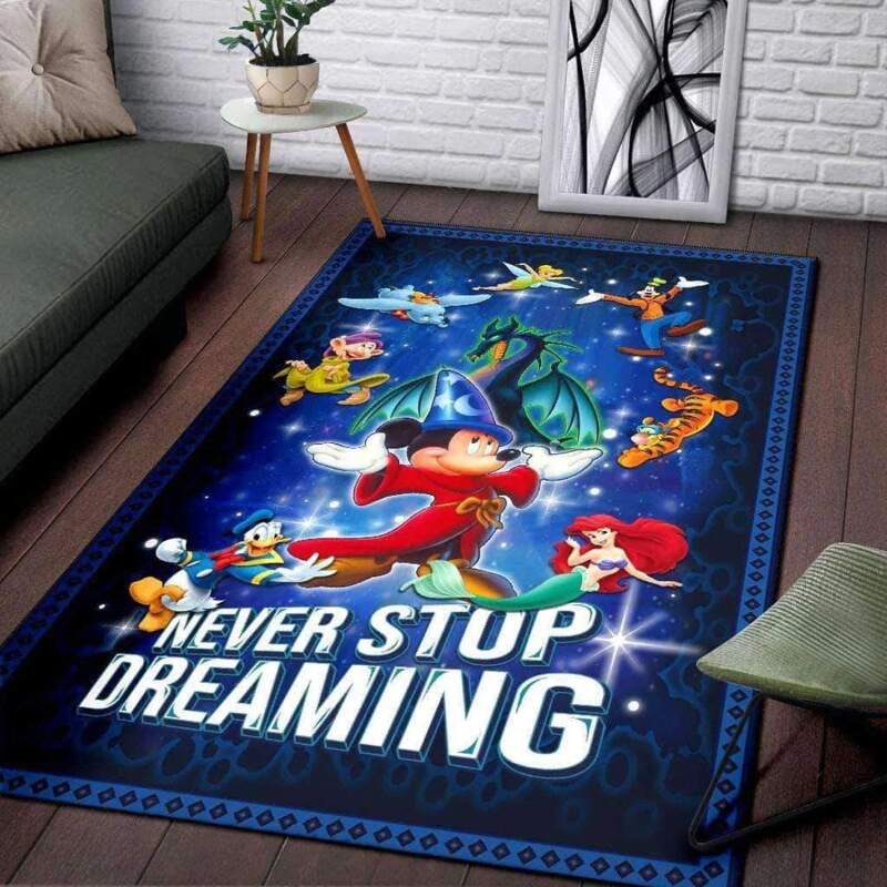 Mickey Disney Mouse Love Decorative Floor Rug