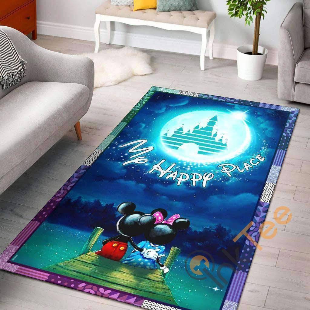 Mickey Minnie Mouse Disney Happy Place Living Room Gift For Lover Rug 3 Mickey Minnie Mouse Disney Happy Place Living Room Gift For Lover Rug