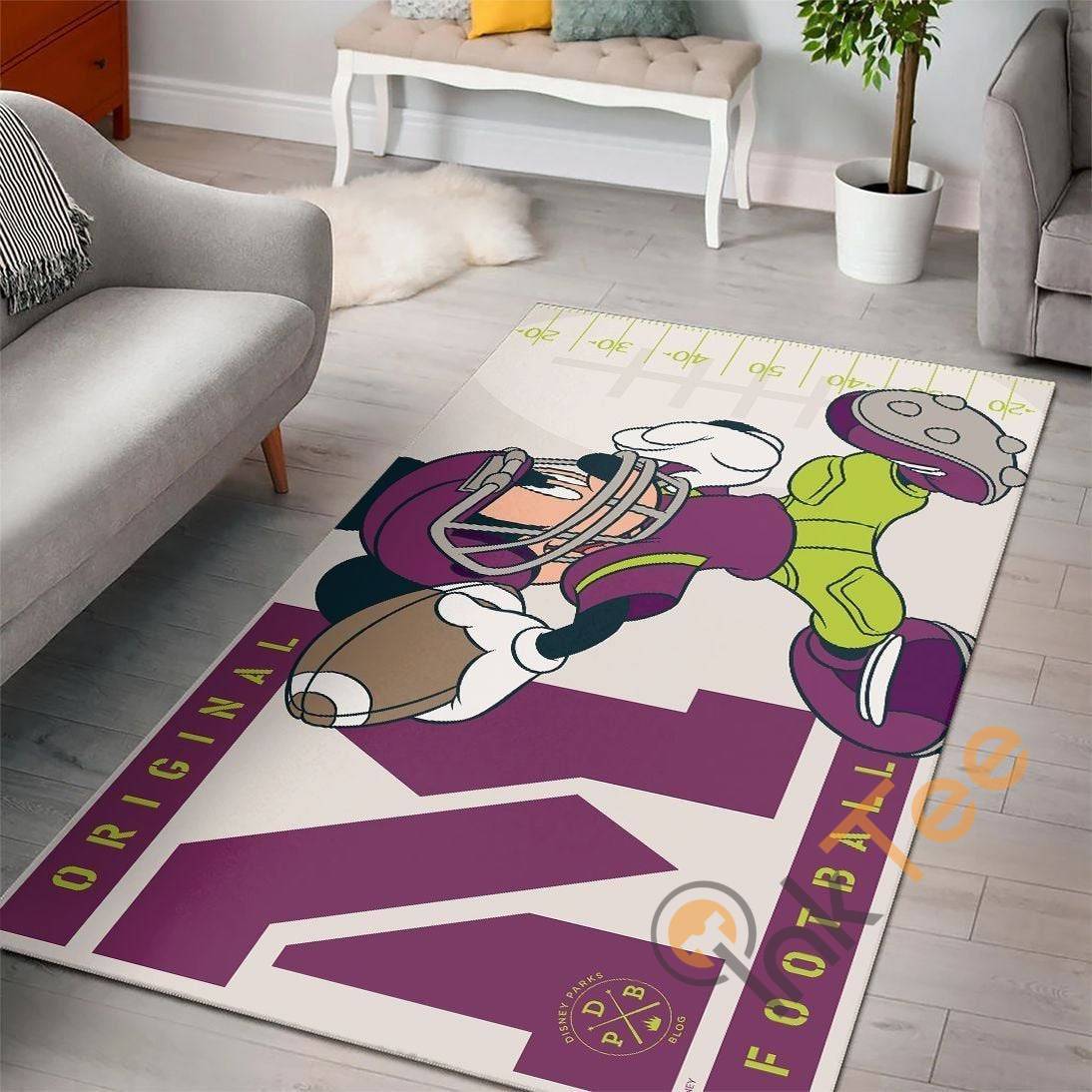 Mickey Mouse Football Disney Movies Rectangular Rug 7 Mickey Mouse Football Disney Movies Rectangular Rug