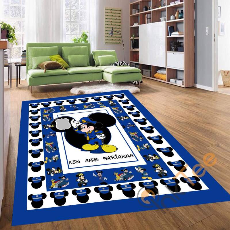 Mickey Mouse Ken And Marianna Personalized Carpet Bedroom Disney Lover Rug