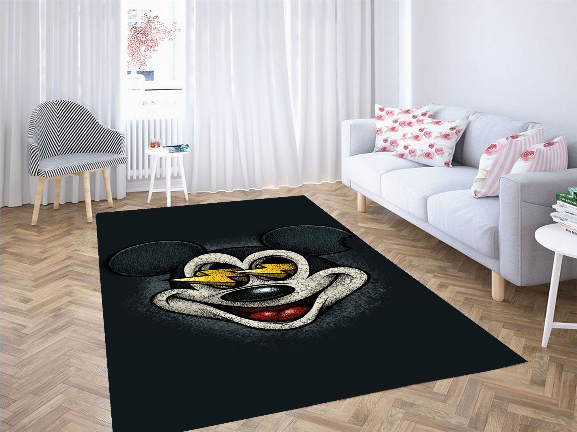 Mickey Mouse Lowbrow Carpet Rug 1 Mickey Mouse Lowbrow Carpet Rug