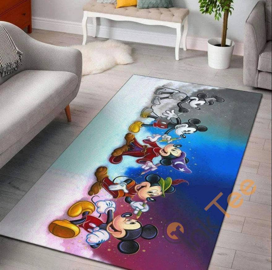 Mickey Mouse Once Upon A Time Vintage For Living Room Bedroom Kitchen Disney Lover Rug