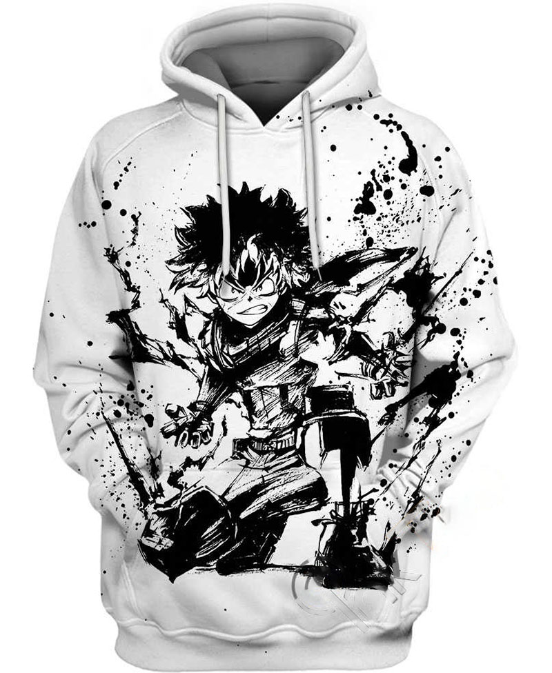 Midoriya Izuku Ink Splatt Hoodie 3D