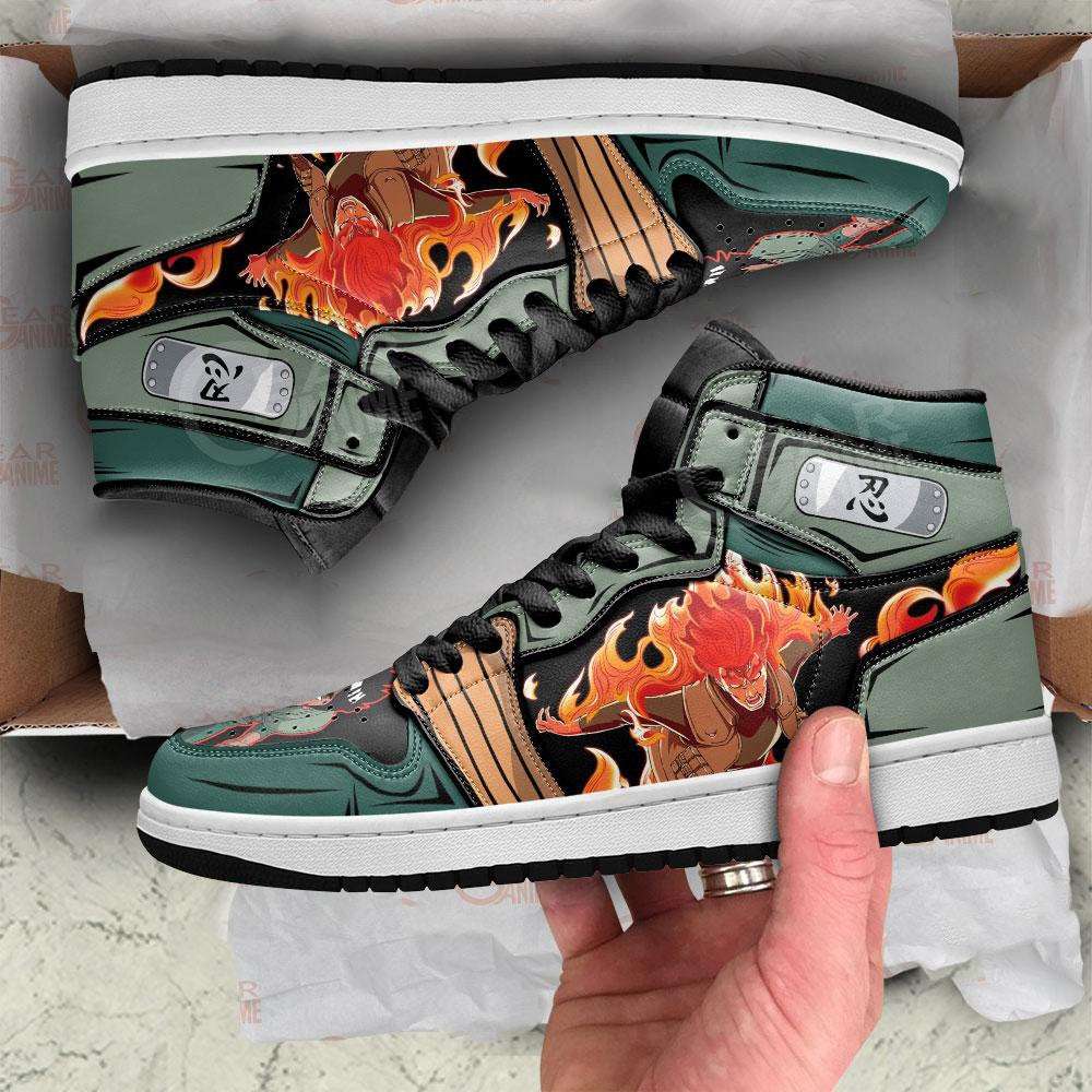 Might Guy Power Naruto Custom Anime Air Jordan Shoes