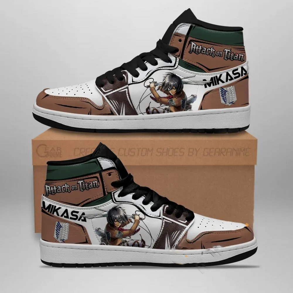 Mikasa Ackerman Attack On Titan Anime Amazon Air Jordan Shoes