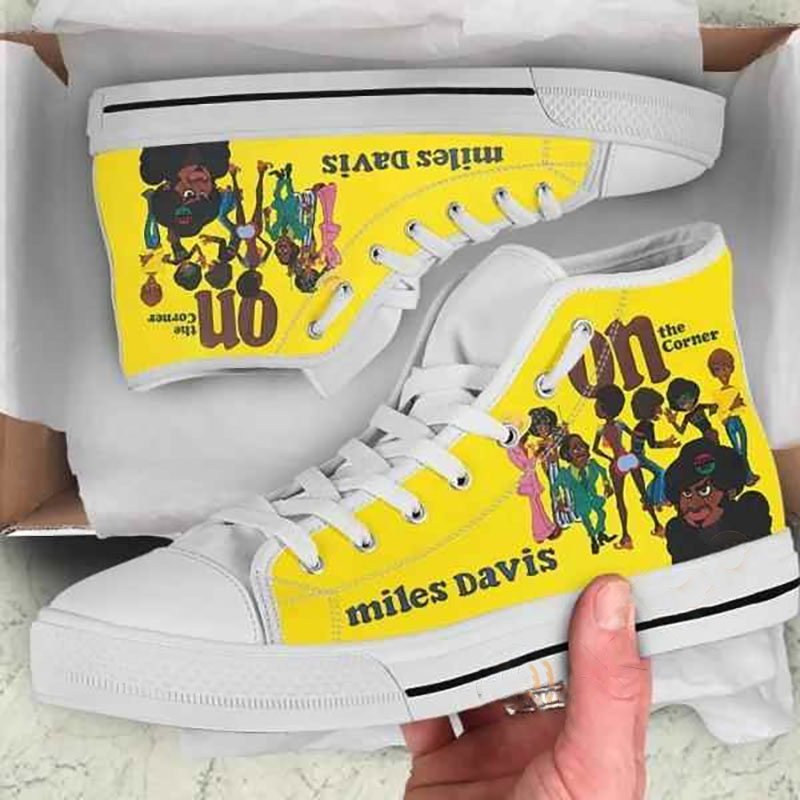 Miles Davis On The Corner High Top Shoes