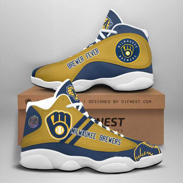 Milwaukee Brewers Custom Air Jordan Shoes 14 Milwaukee Brewers Custom Air Jordan Shoes