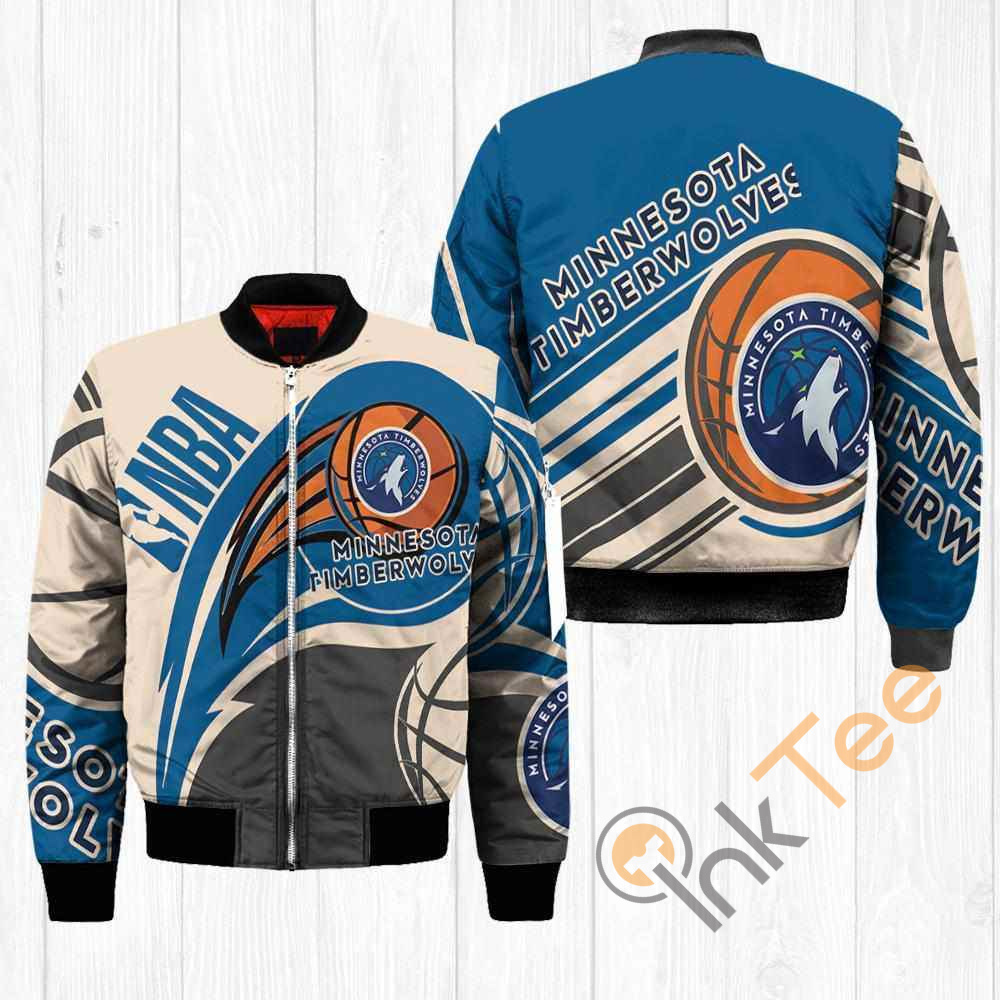 Minnesota Timberwolves NBA Balls Apparel Best Christmas Gift For Fans Bomber Jacket