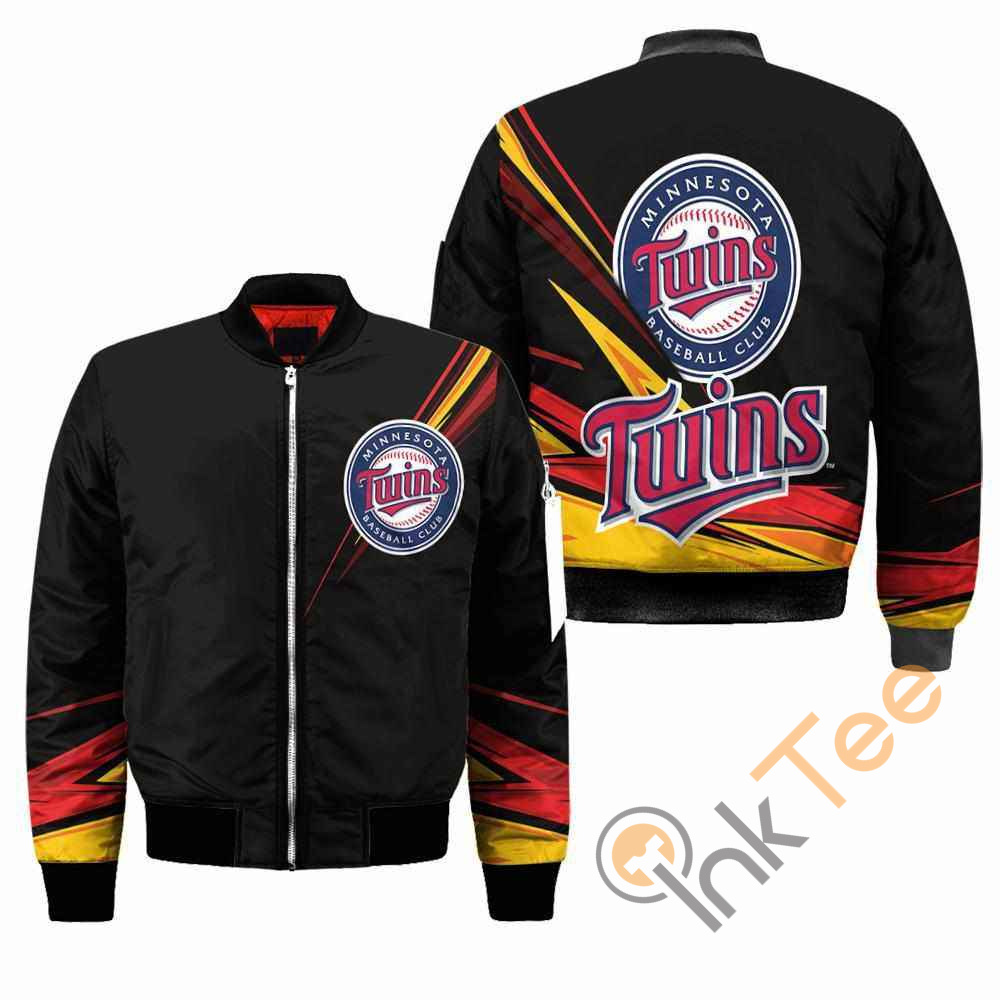Minnesota Twins MLB Black Apparel Best Christmas Gift For Fans Bomber Jacket