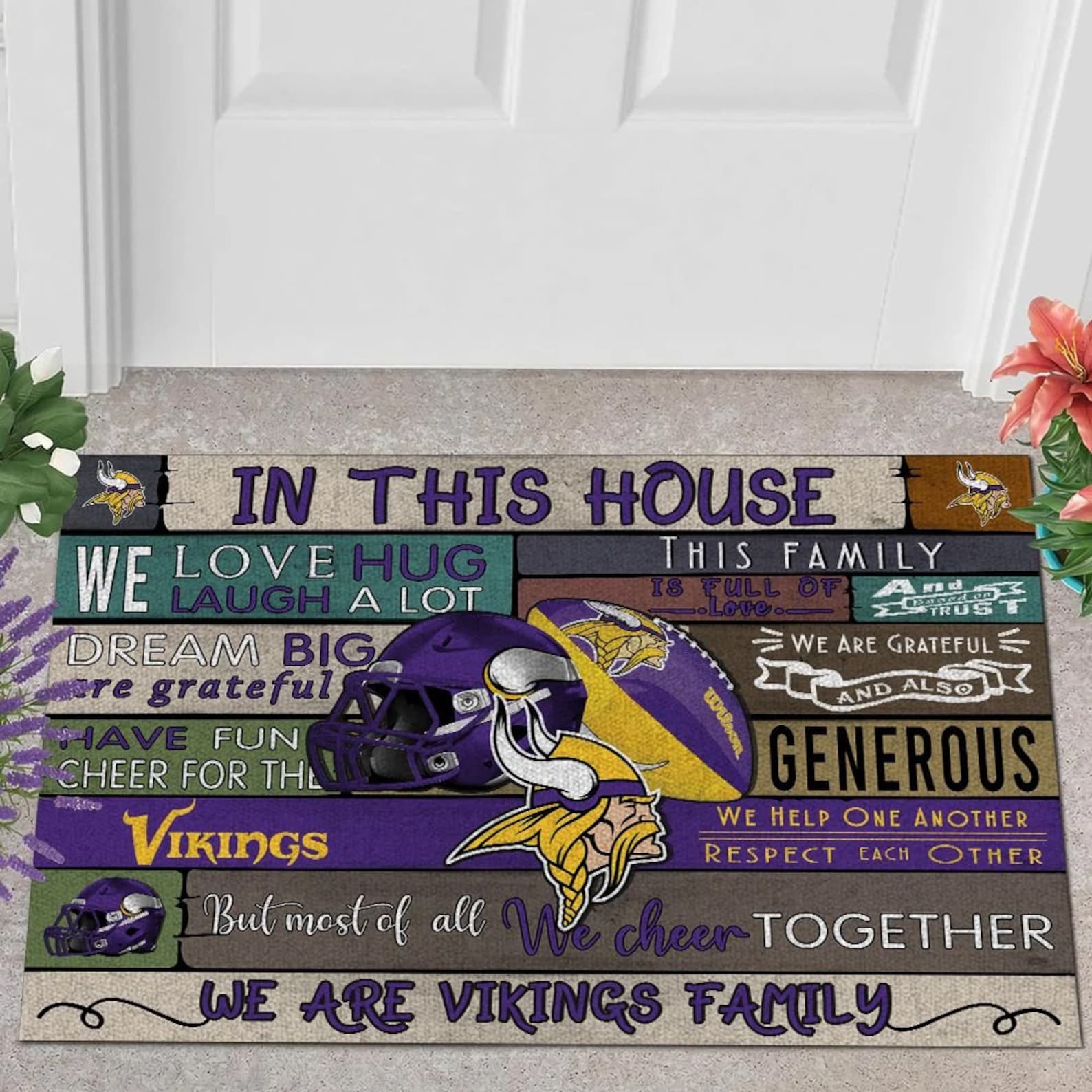 Minnesota Vikings Family Custom Doormat 15 Minnesota Vikings Family Custom Doormat