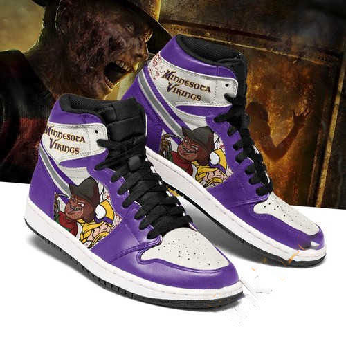 Minnesota Vikings Horror Custom Air Jordan Shoes