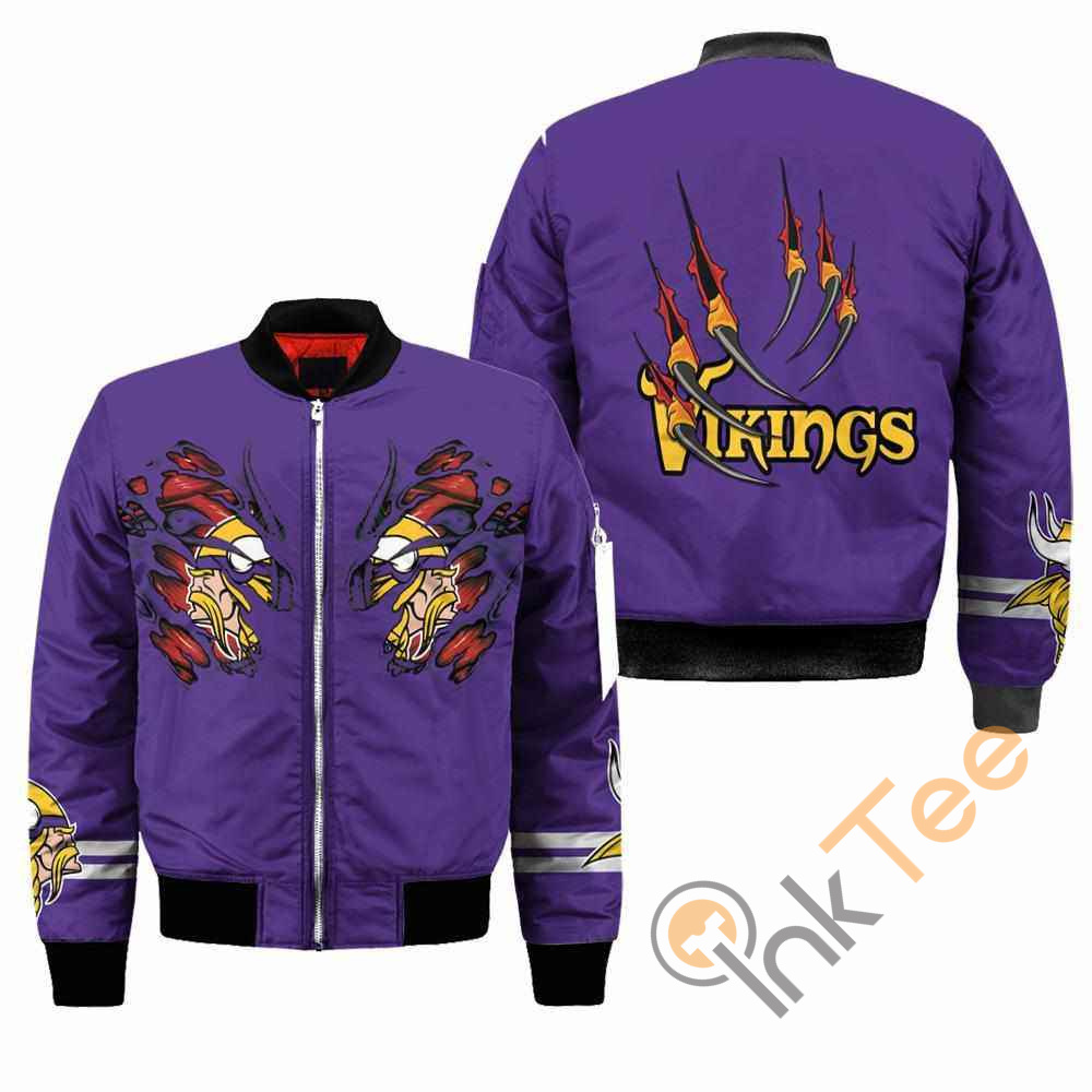 Minnesota Vikings NFL Claws Apparel Best Christmas Gift For Fans Bomber Jacket