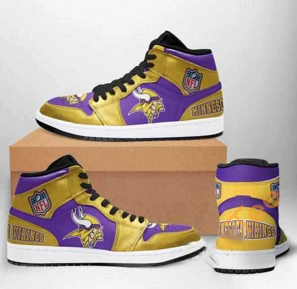 Minnesota Vikings Nfl Football Custom Air Jordan Shoes