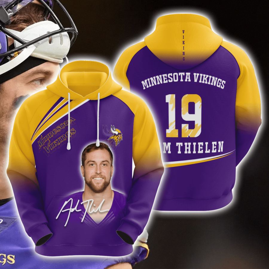 Minnesota Vikings Custom Hoodie 3D 4 Minnesota Vikings Custom Hoodie 3D
