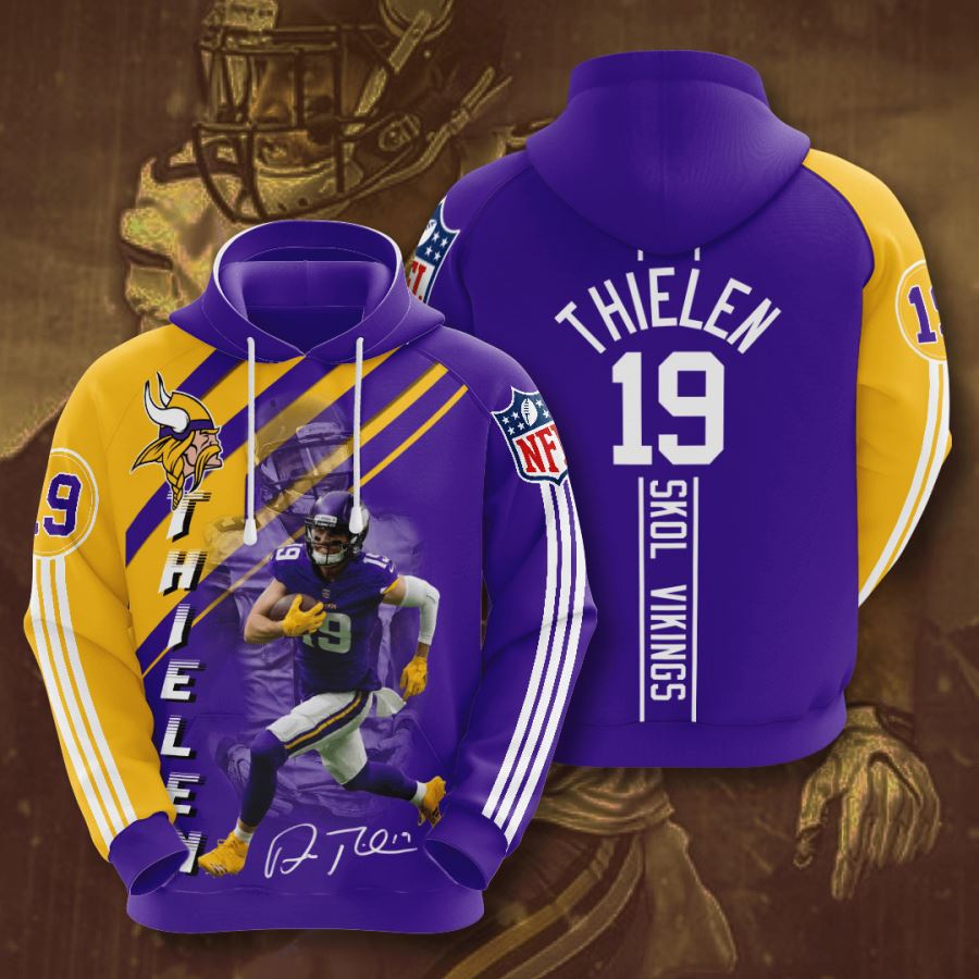 Minnesota Vikings Custom Hoodie 3D 3 Minnesota Vikings Custom Hoodie 3D