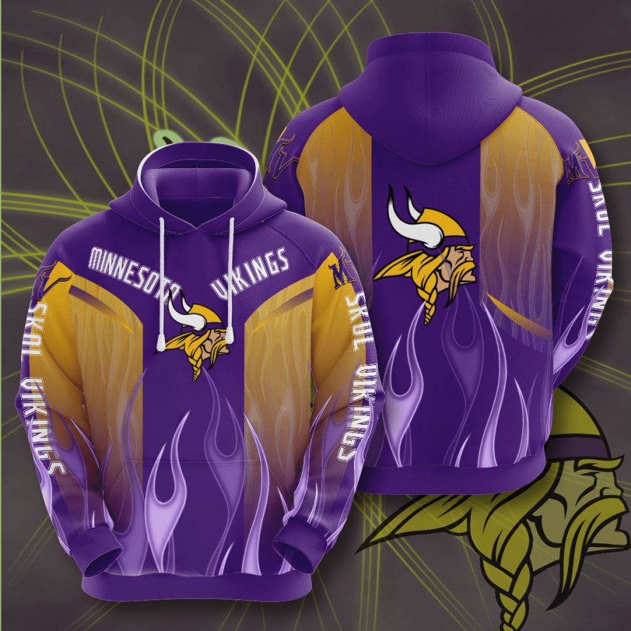 Minnesota Vikings Custom Hoodie 3D 10 Minnesota Vikings Custom Hoodie 3D