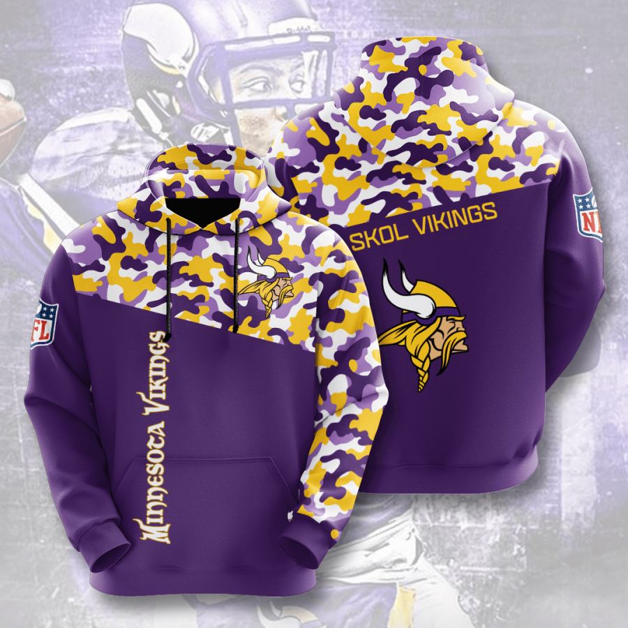 Minnesota Vikings Custom Hoodie 3D 2 Minnesota Vikings Custom Hoodie 3D