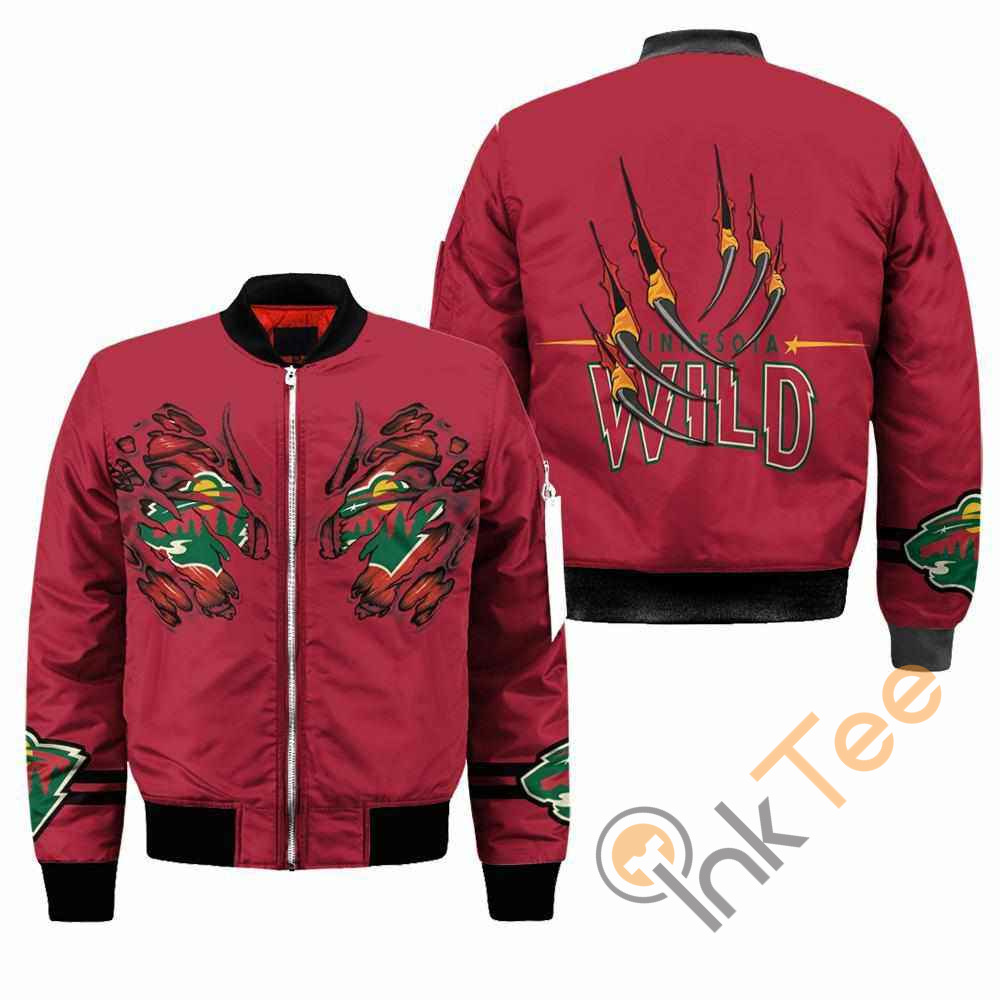 Minnesota Wild NHL Claws Apparel Best Christmas Gift For Fans Bomber Jacket