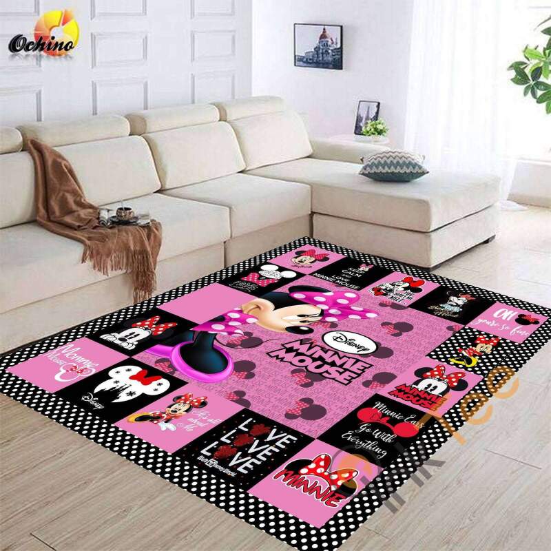 Minnie Mouse Ears Go With Everything Mickey Carpet Bedroom Disney Lover Children’s Rug