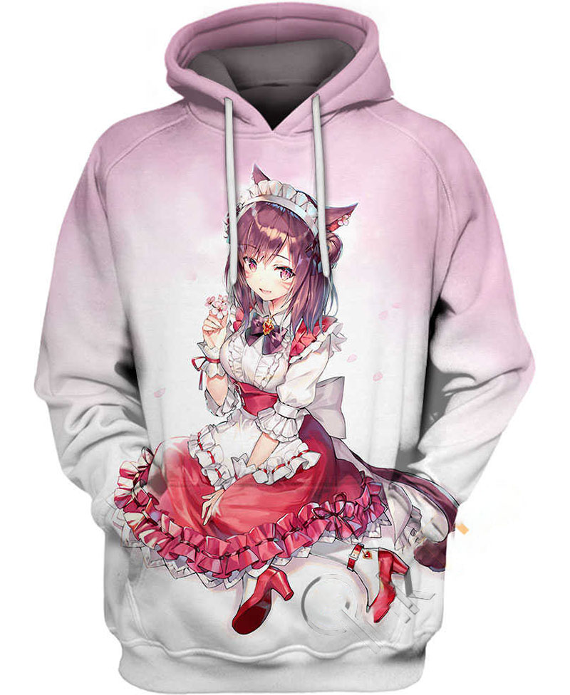Miqo?te Maid Uniform Hoodie 3D 15 Miqo?te Maid Uniform Hoodie 3D