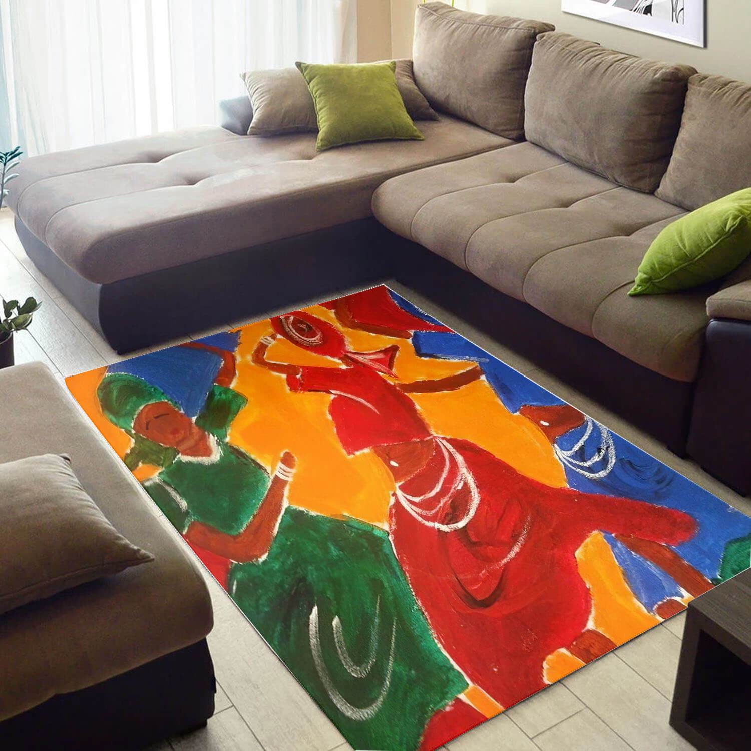 Modern African American Beautiful Themed Woman Design Floor Inspired Living Room Rug 1 Modern African American Beautiful Themed Woman Design Floor Inspired Living Room Rug