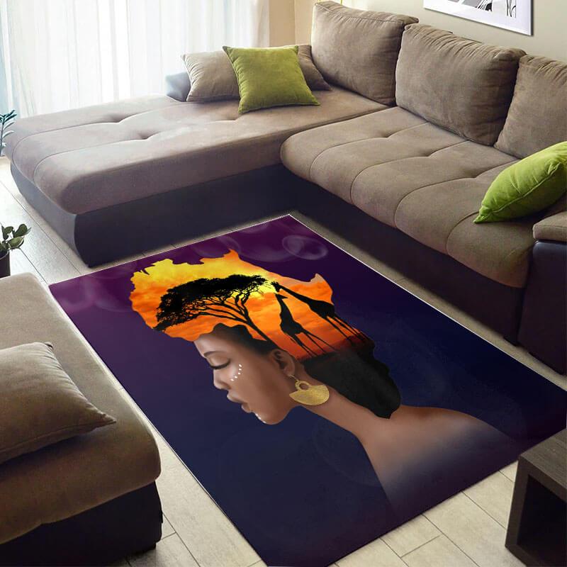 Modern African American Cute Queen Large Inspired Home Rug 2 Modern African American Cute Queen Large Inspired Home Rug