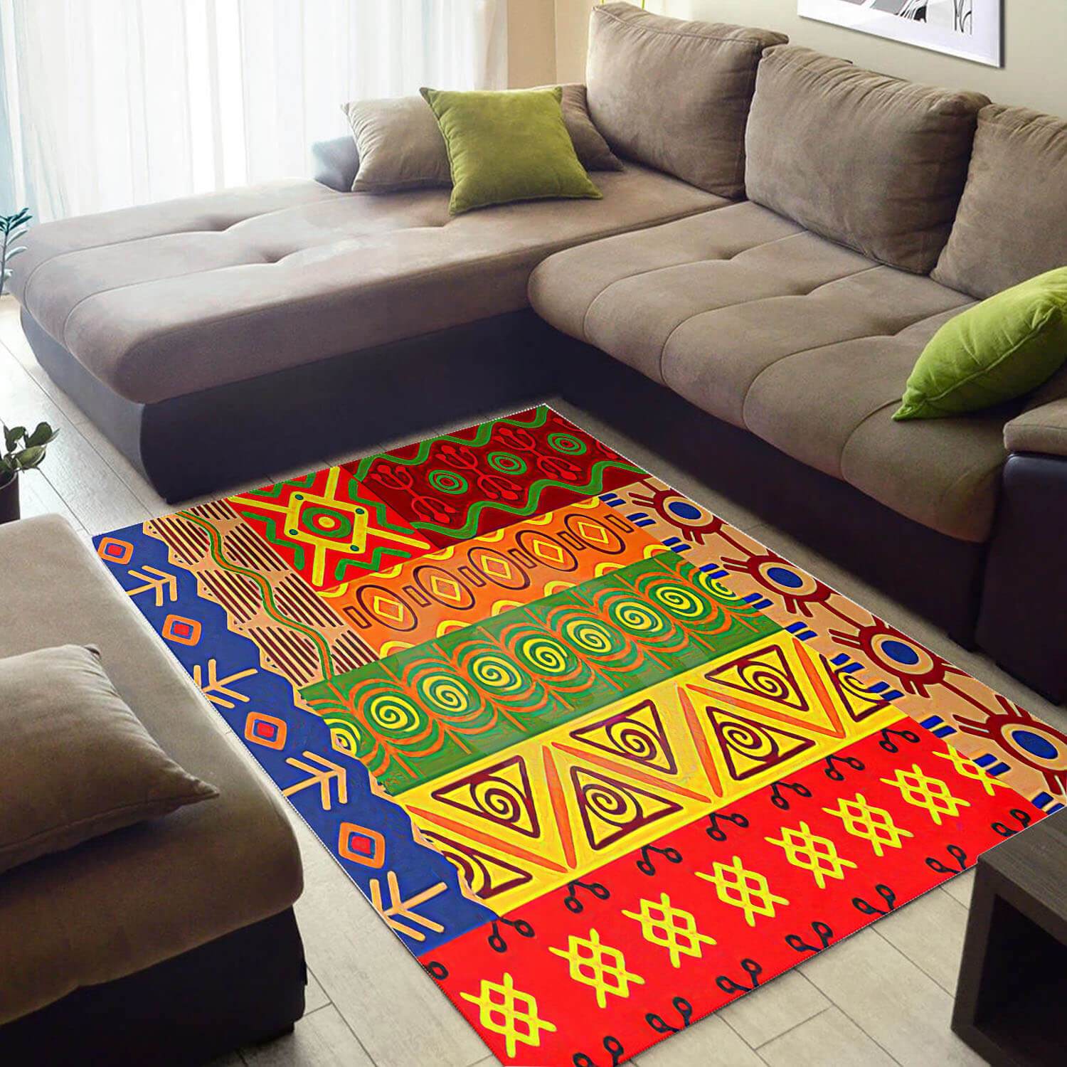 Modern African Awesome Afro American Seamless Pattern Themed Inspired Living Room Rug 1 Modern African Awesome Afro American Seamless Pattern Themed Inspired Living Room Rug