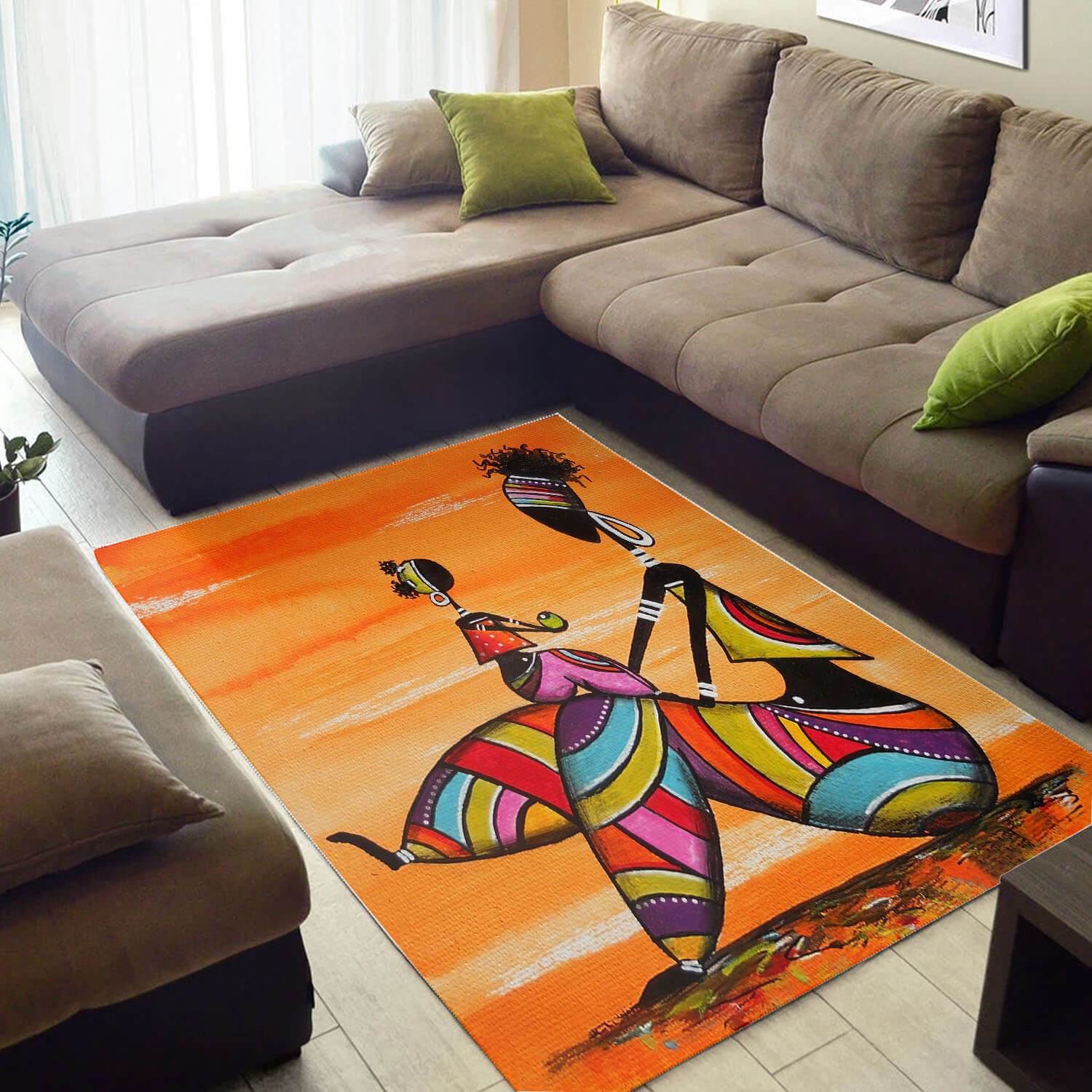 Modern African Beautiful Natural Hair Black Queen Style Area Themed Home Rug 7 Modern African Beautiful Natural Hair Black Queen Style Area Themed Home Rug