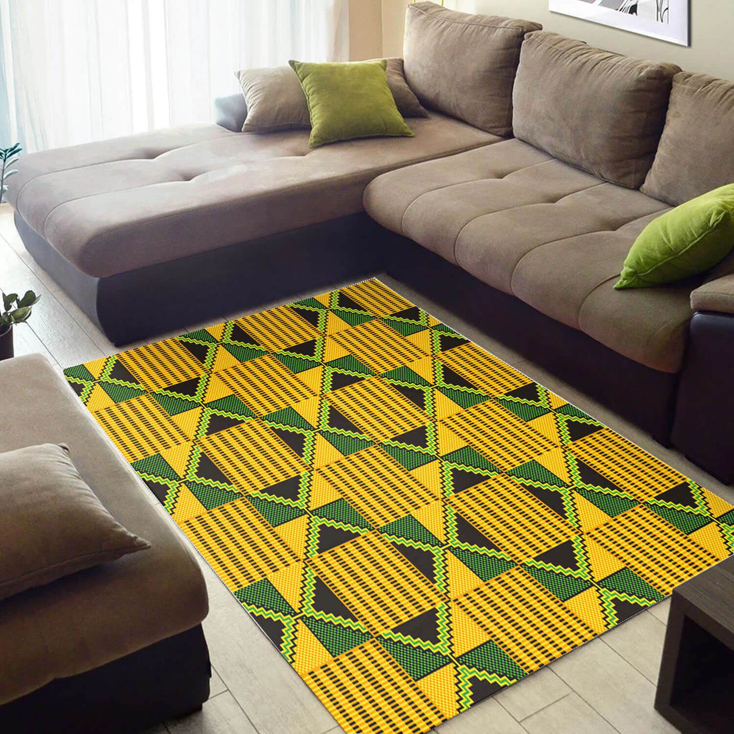 Modern African Colorful Afrocentric Pattern Art Themed Room Rug 2 Modern African Colorful Afrocentric Pattern Art Themed Room Rug