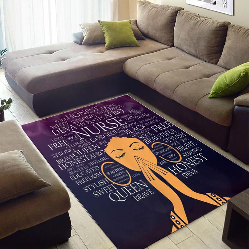 Modern African Fancy Afro American Girl Nurse Queen Style Carpet Living Room Rug 5 Modern African Fancy Afro American Girl Nurse Queen Style Carpet Living Room Rug