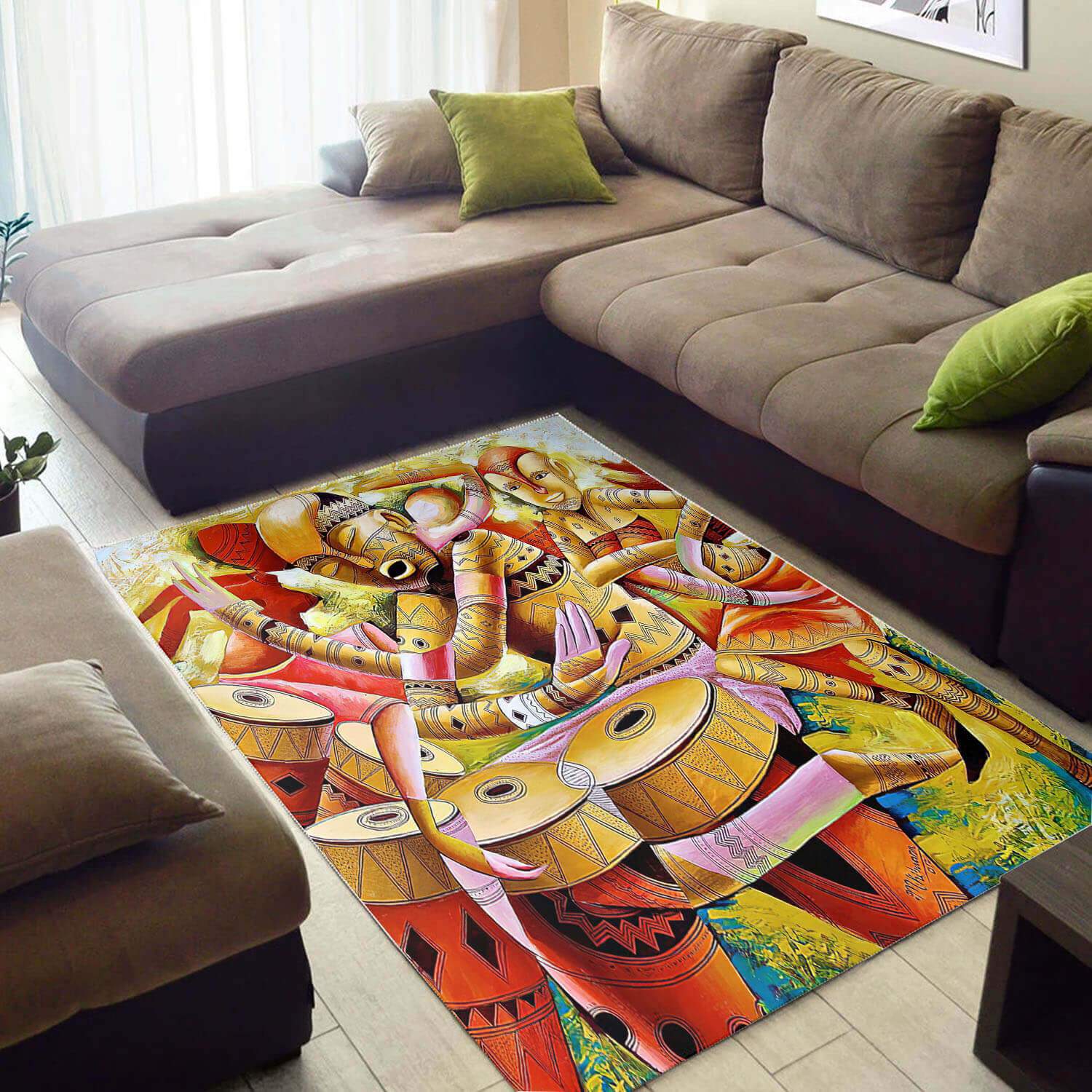 Modern African Pretty Black Queen Style Carpet Room Rug 4 Modern African Pretty Black Queen Style Carpet Room Rug