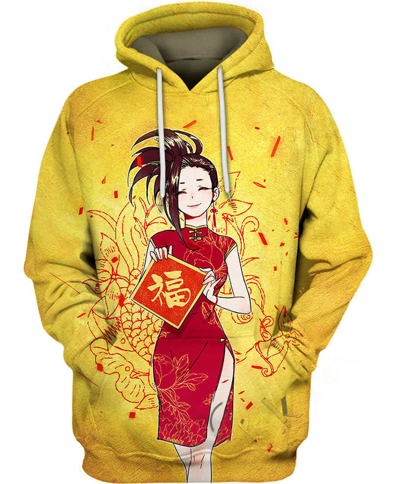 Momo Yaoyorozu Hoodie 3D 4 Momo Yaoyorozu Hoodie 3D