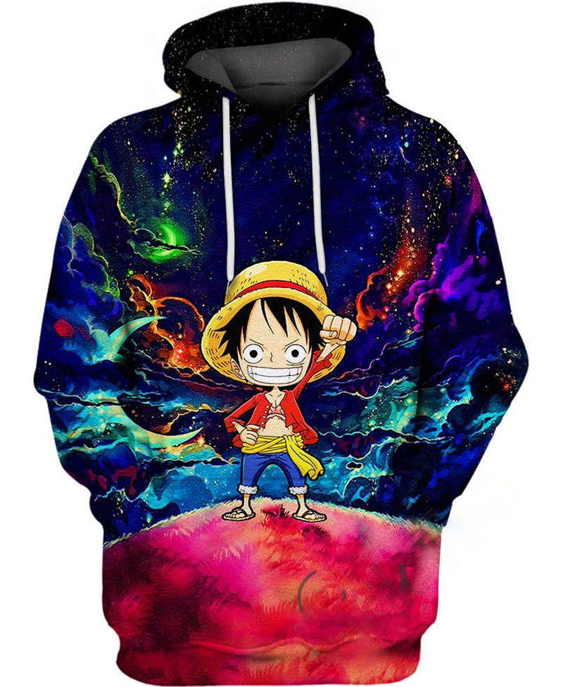 Monkey D. Luffy And Universe Hoodie 3D