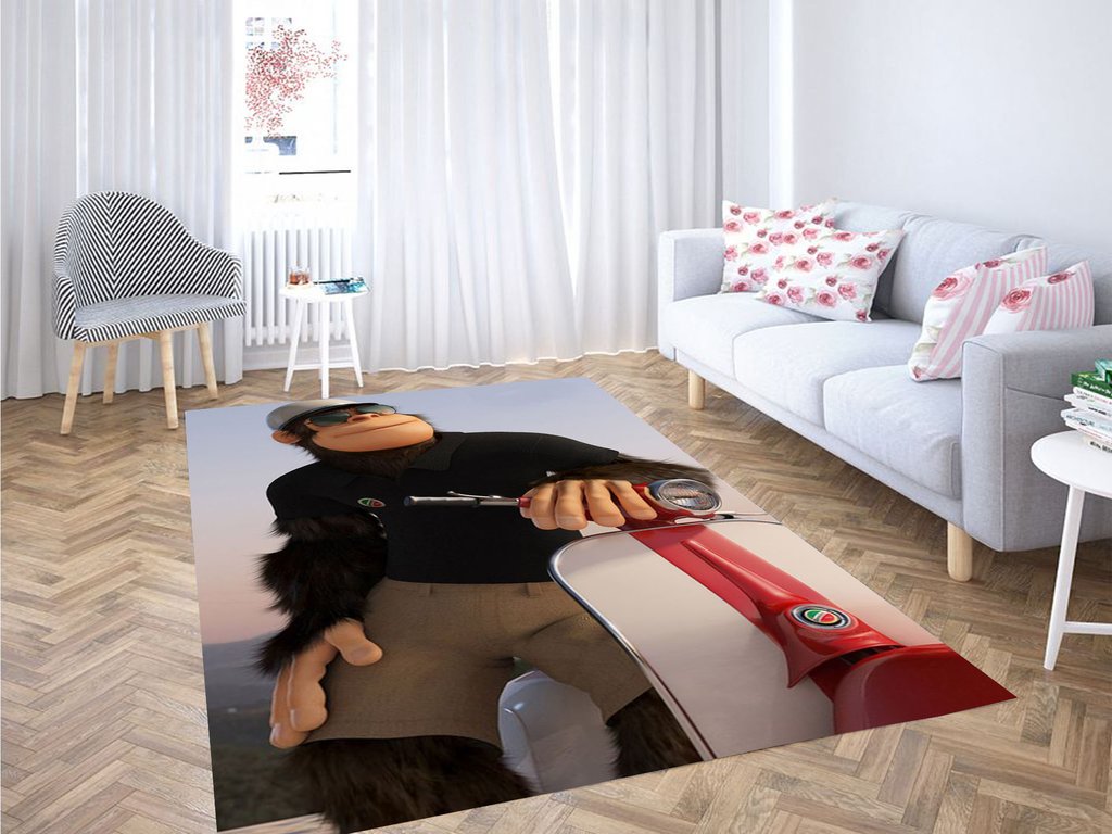 Monkey The Pizza Boy Living Room Modern Carpet Rug