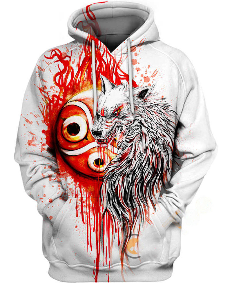 Mononoke Mask Hoodie 3D