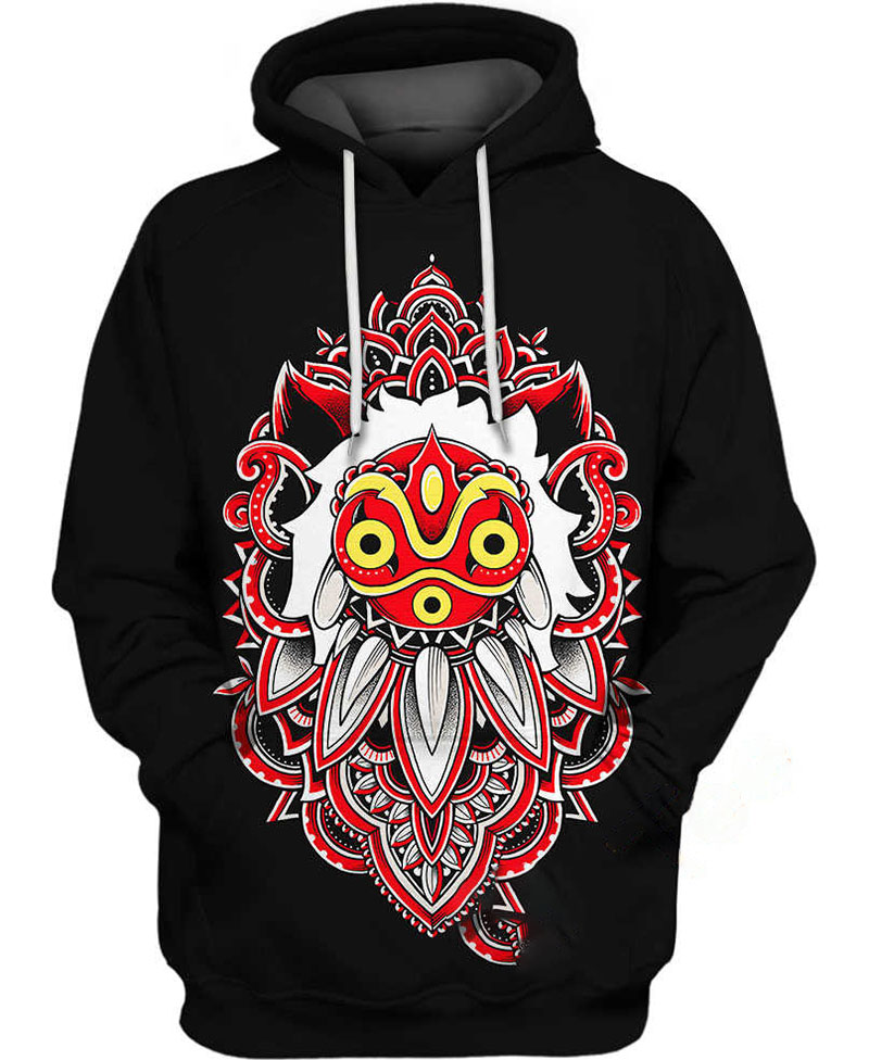 Mononoke Mask Hoodie 3D 3 Mononoke Mask Hoodie 3D