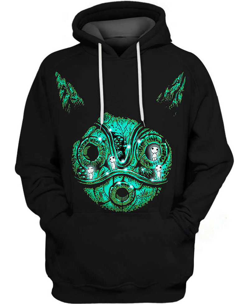 Mononoke Mask Studio Ghibli Hoodie 3D