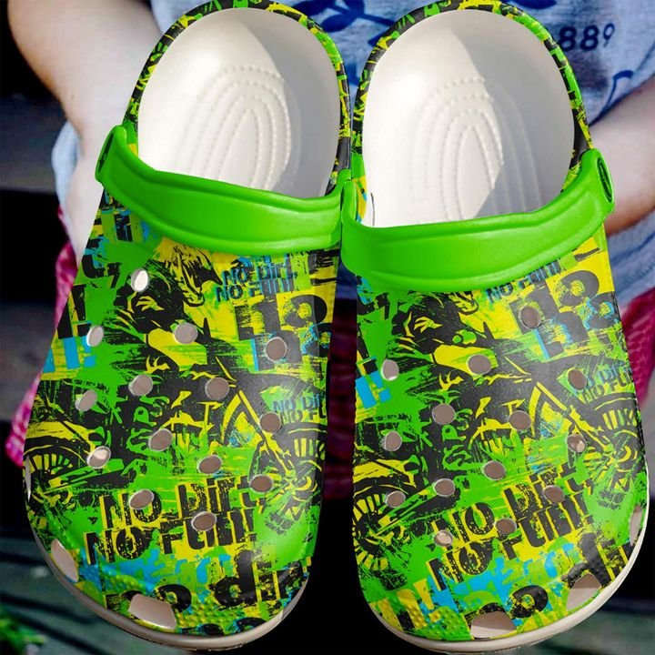 Motor Dirt Fun Crocs Clog Shoes